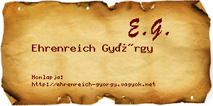 Ehrenreich György névjegykártya